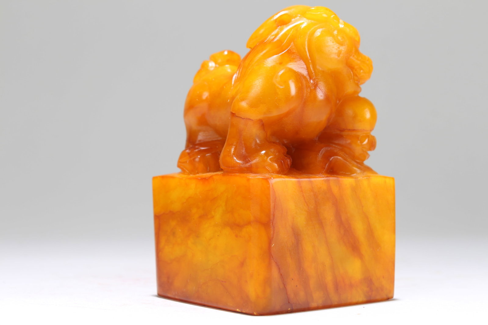 A Chinese Myth-beast Fortune Square-based Soapstone Seal - 5
