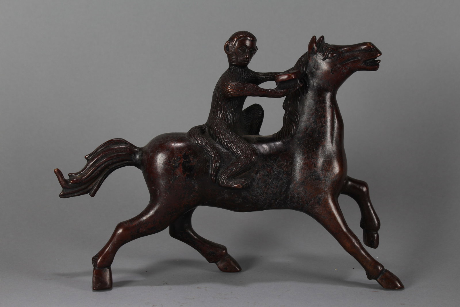 A Chinese Massive Horse-portrait Fortune Statue: A Chinese Massive Horse-portrait Fortune Statue. Height : 7.75 (inch). Width : 10 (inch). Length : 2 (inch).