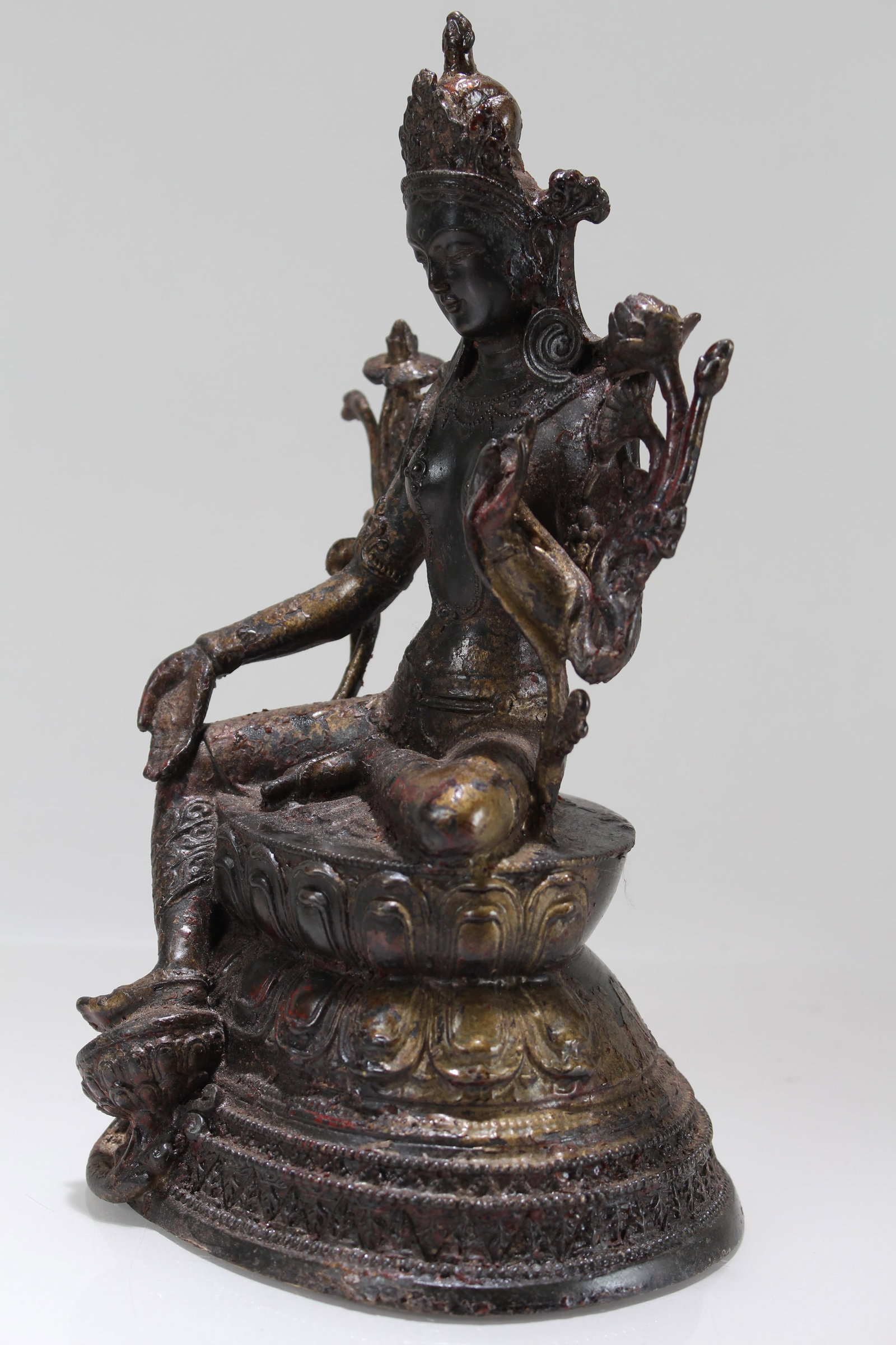 A Chinese Religious Fortune Buddha Statue - 4