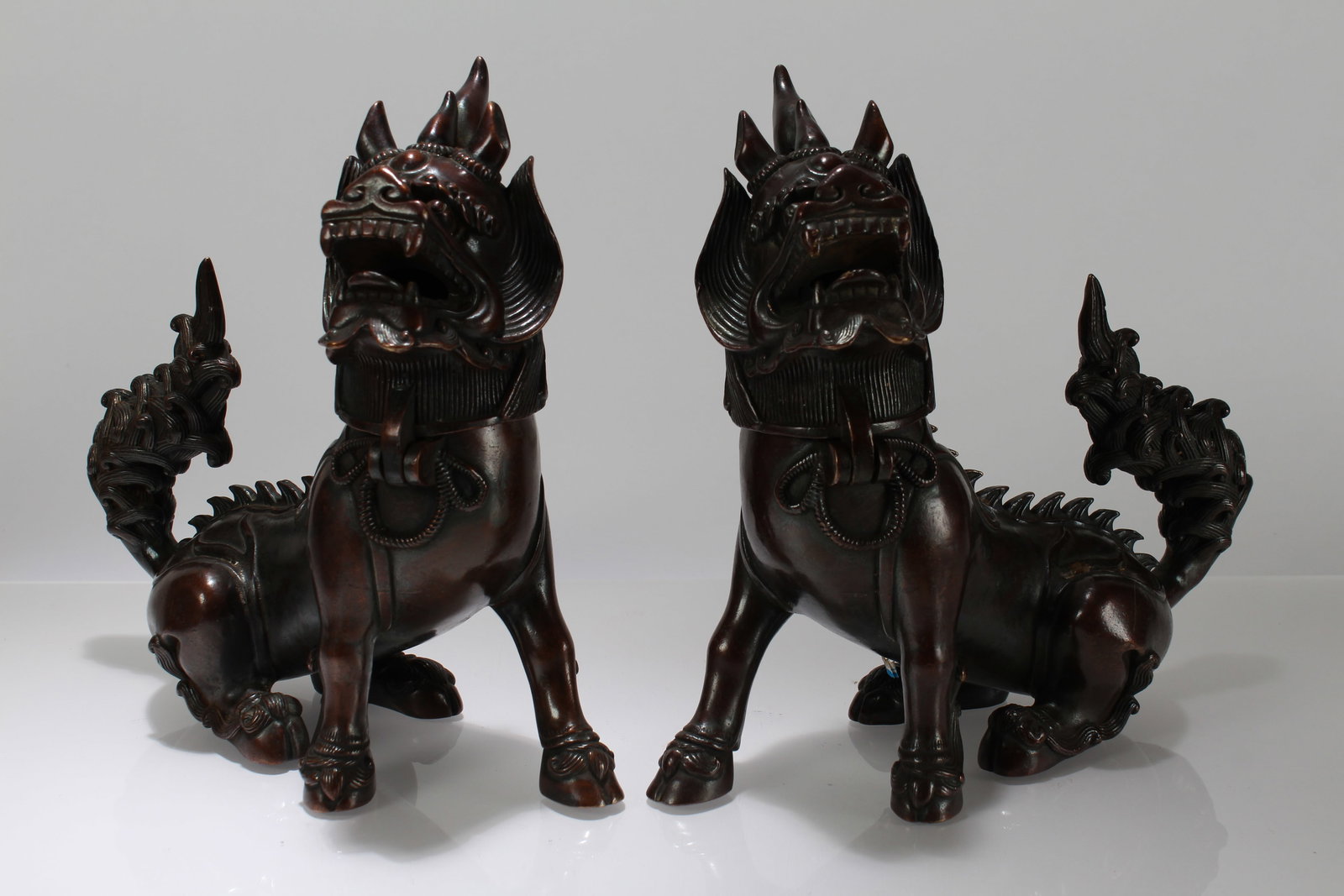 A Pair of Chinese Myth-beast Fortune Statues Display (1 of 6)