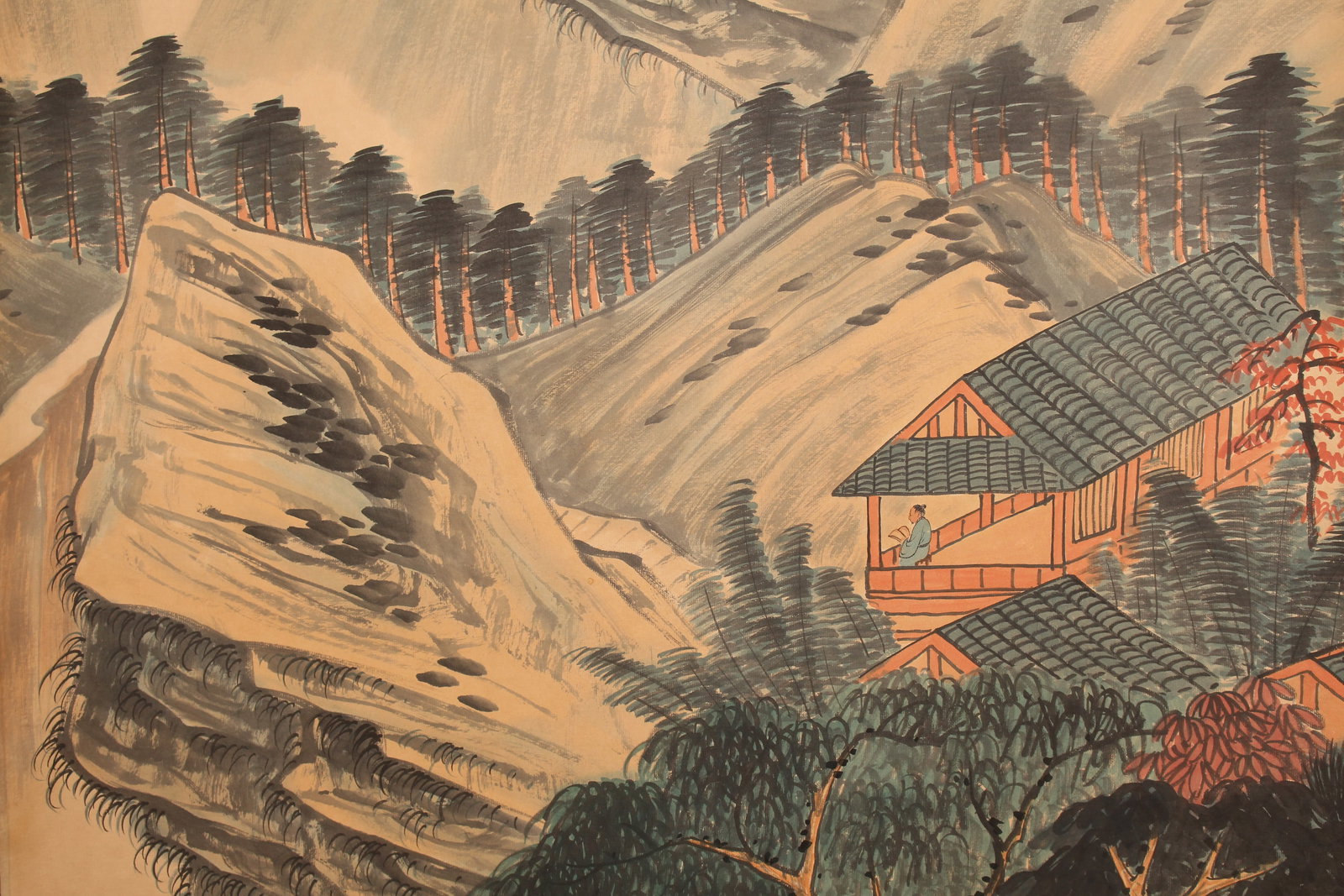 A Chinese Abstract-style Mountain-view Fortune Scroll - 4
