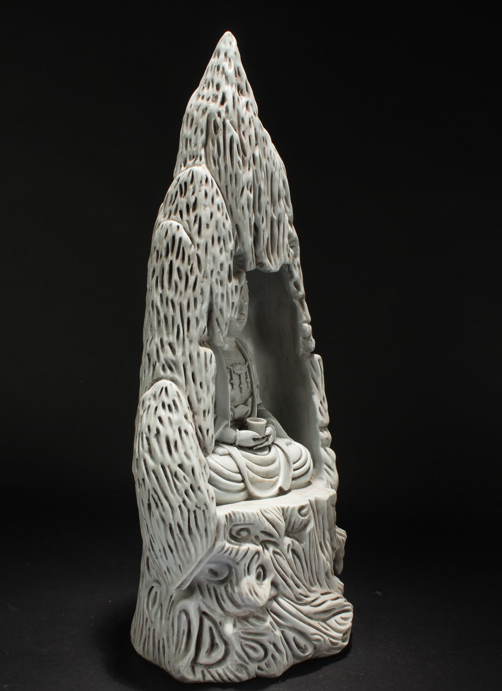A Chinese Blanc De Guanyin Statue - 2