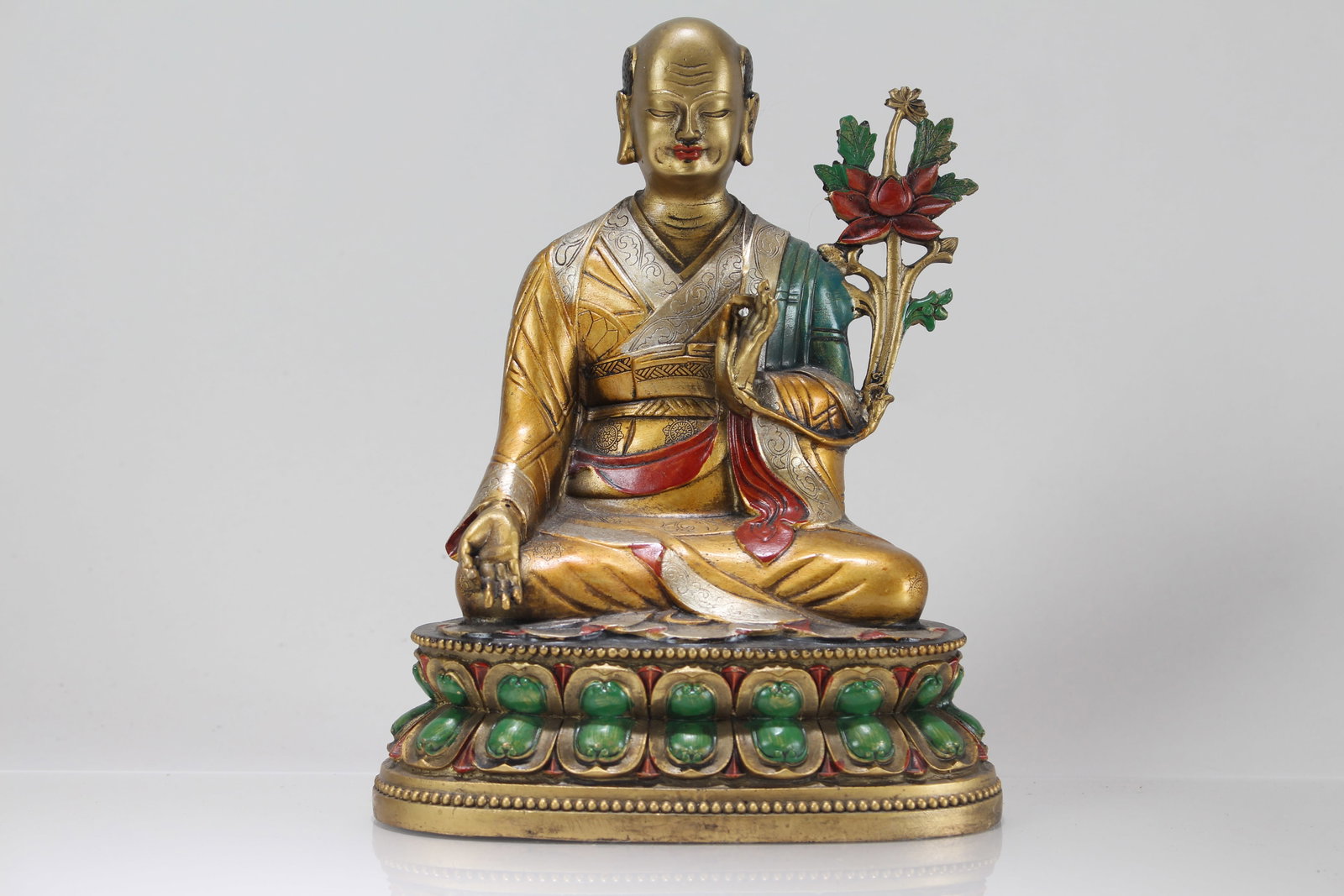 A Chinese Religious Fortune Buddha Statue: A Chinese Religious Fortune Buddha Statue. Height: 8 (inch). Length: 6.25 (inch). Width: 4 (inch).