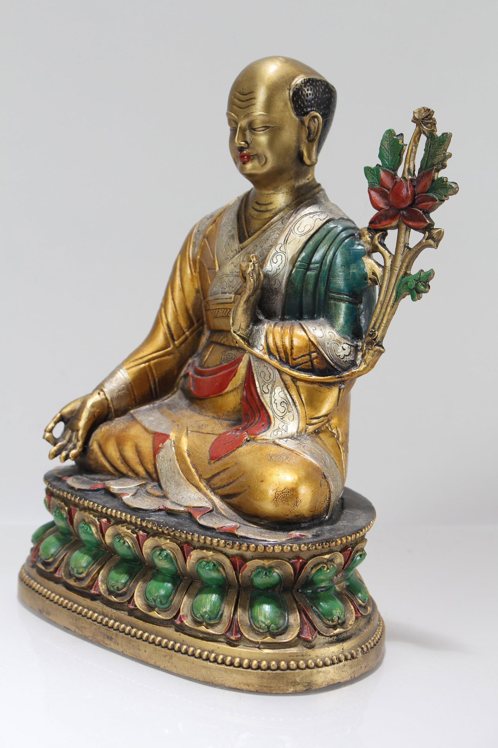 A Chinese Religious Fortune Buddha Statue - 4