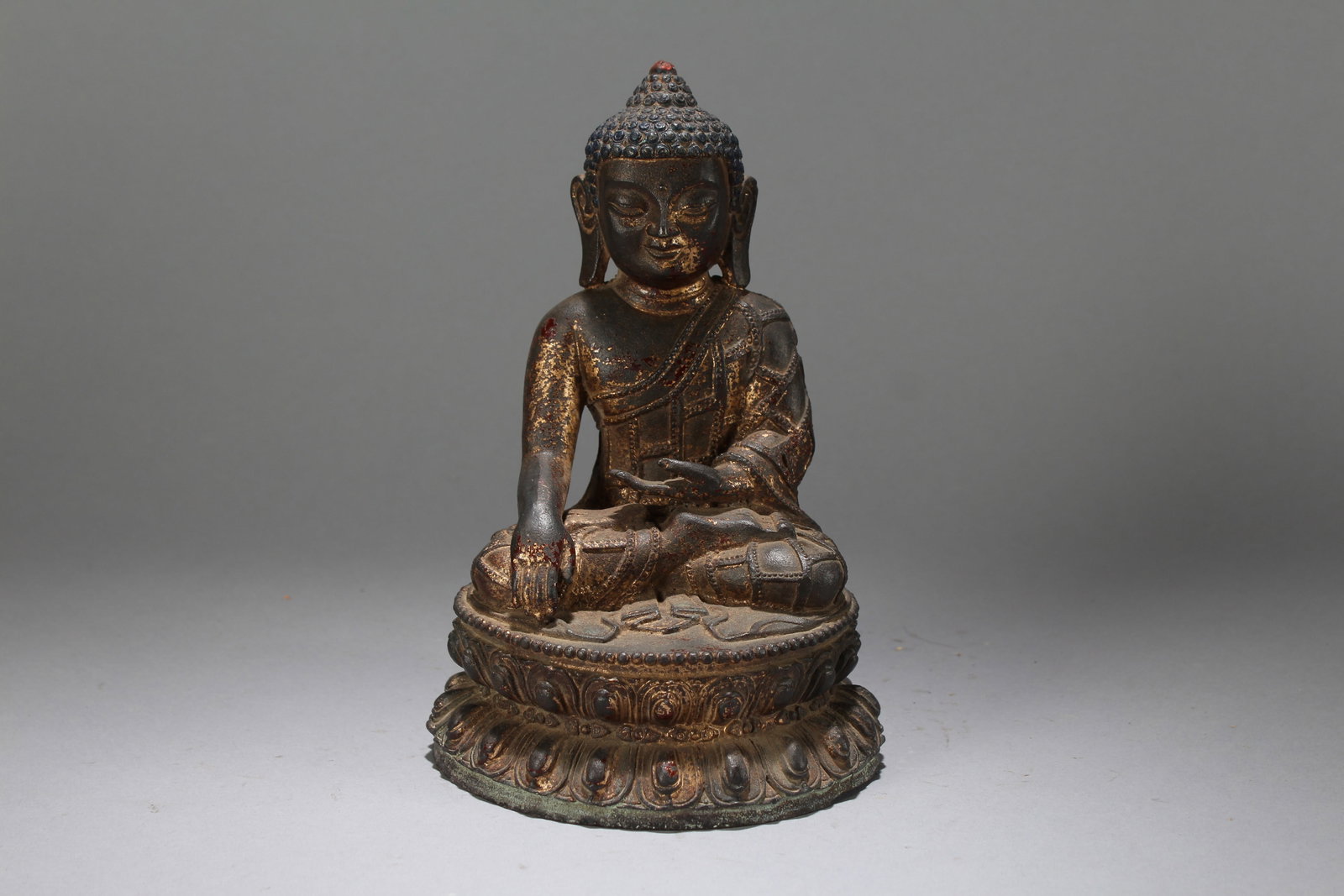 A Chinese Religious Fortune Buddha Statue: A Chinese Religious Fortune Buddha Statue. Height: 8.25 (inch). Length: 5.25 (inch). Width: 5 (inch).