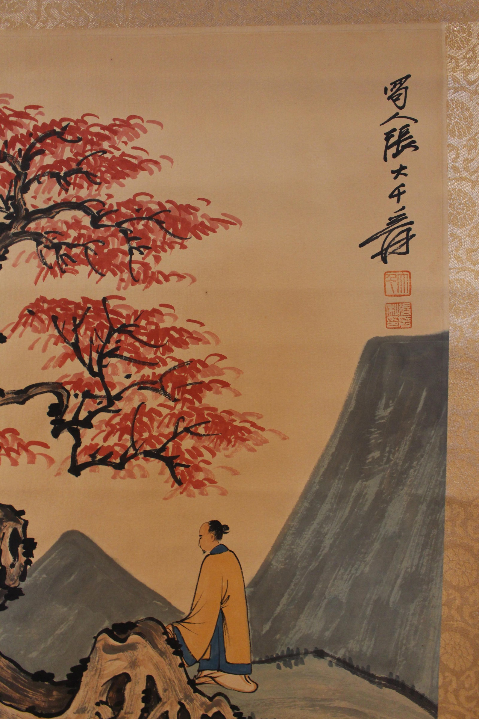 A Chinese Mountain-view Fortune Scroll - 4