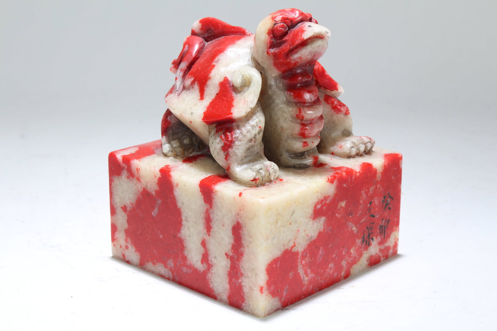 Chinese Myth-beast Square-based Fortune Seal: Chinese Myth-beast Square-based Fortune Seal . Height: 5 (inch). Length: 4 (inch). Width: 4 (inch).