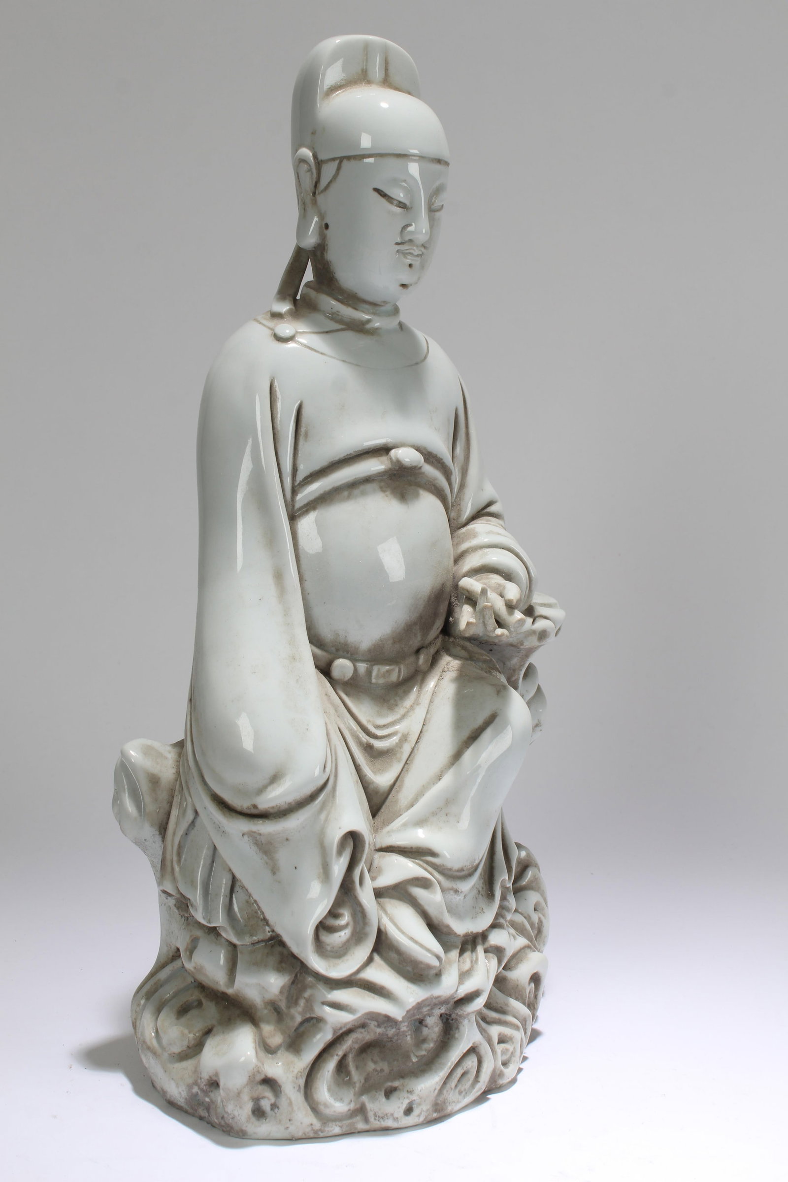 A Chinese White Porcelain Buddha Statue - 2