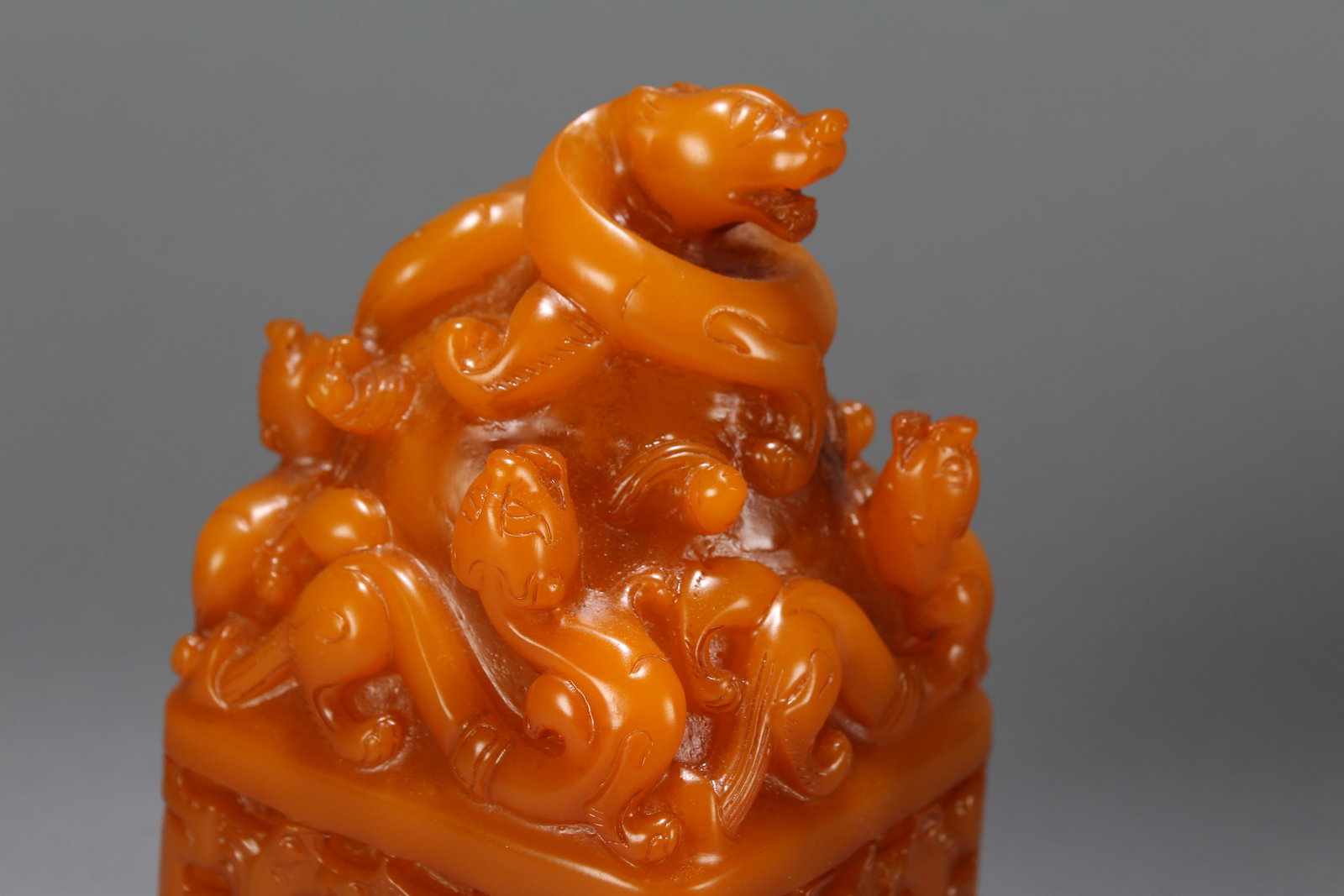 A Chinese Square-based Fortune Soapstone Seal - 3