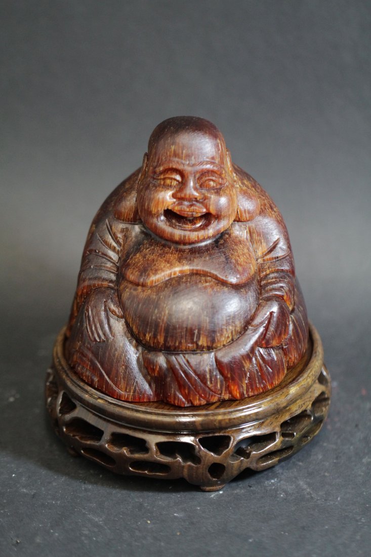 A Chinese Horn-kind Made Buddha Carving (1 of 4)