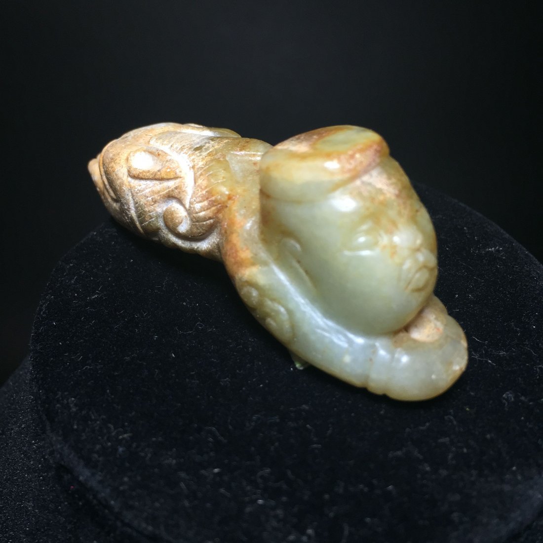 An Old Jade Laying Kid Figure (1 of 5)