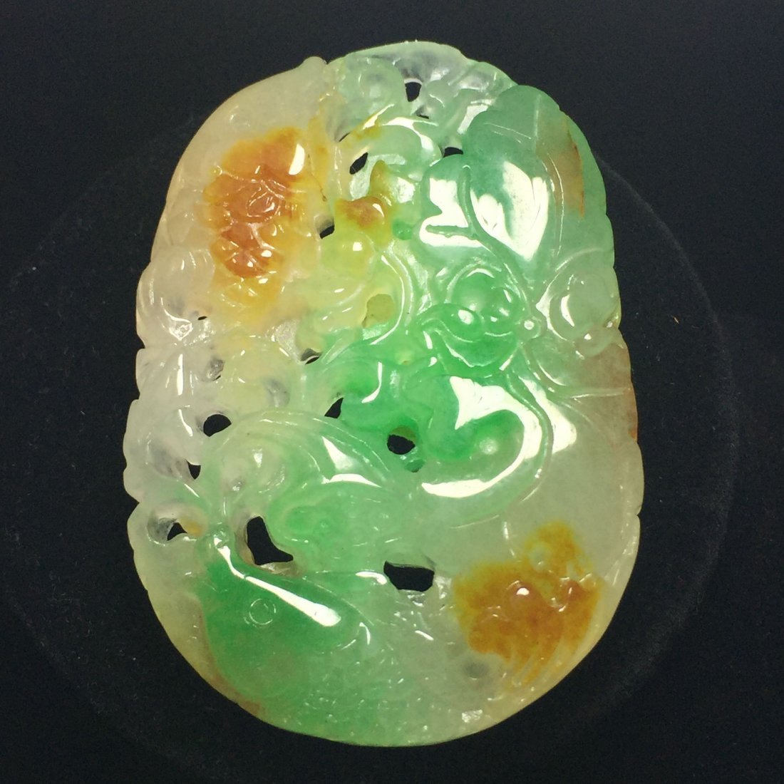 A Multi-color Fish Jade Curving Figure (1 of 5)