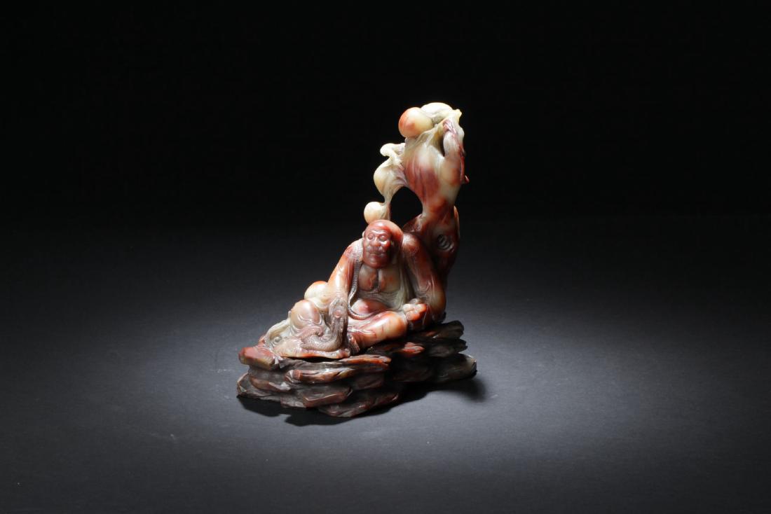 A Shoushan Elder with Peaches Myth-animal Display (1 of 9)