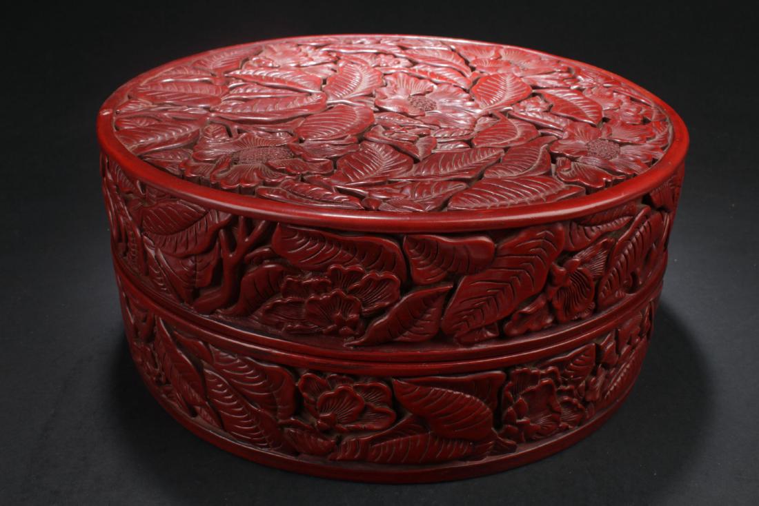 A Plant-filled Decorating Chinese Tihong Box (1 of 7)