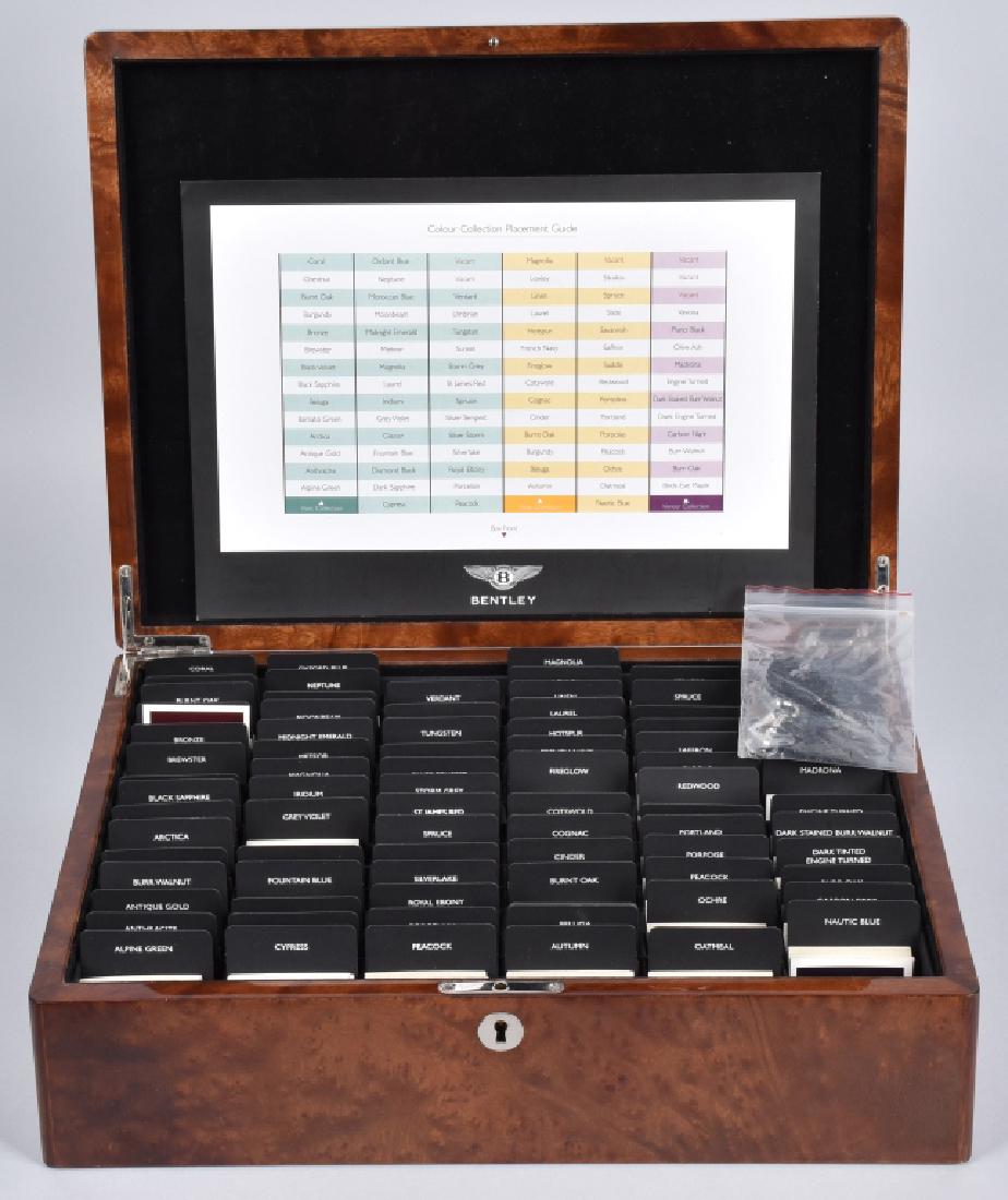 BENTLEY BURL WOOD COLOR CHIP BOX w/ KEYS (1 of 5)