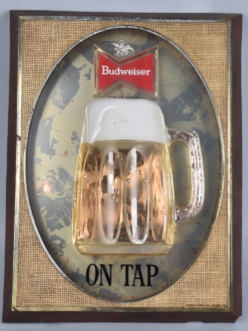 VINTAGE BUDWEISER ON TOP LIGHTED MUG SIGN (1 of 2)
