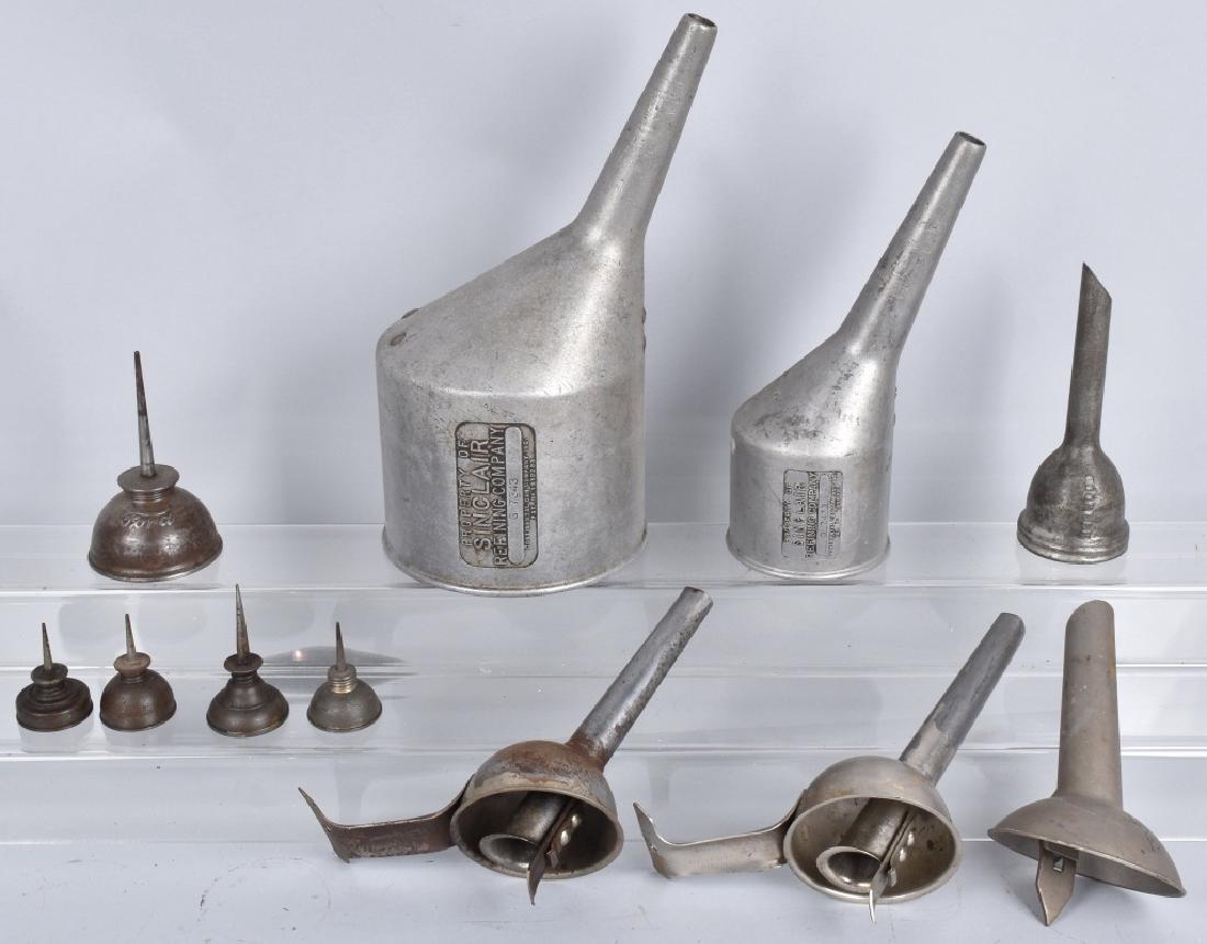 LOT OF VINTAGE OIL FUNNELS (1 of 4)