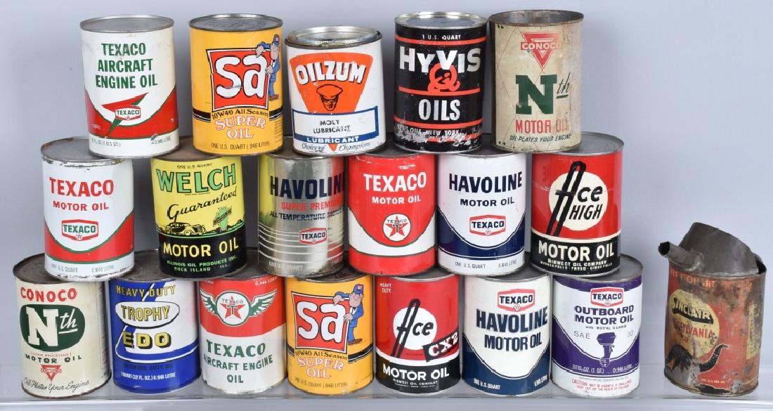 18- VINTAGE 1 QUART OIL CANS (1 of 5)