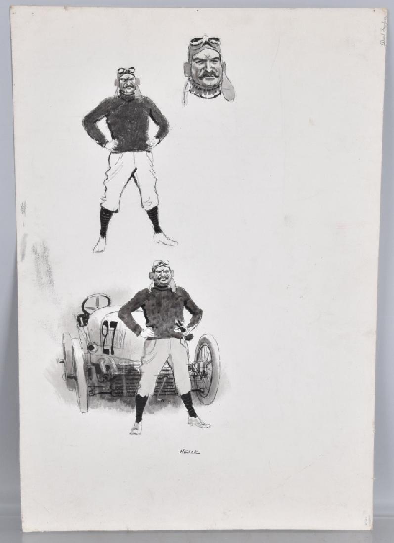 PETER HELCK RACE CAR & DRIVER CONCEPT DRAWING (1 of 5)