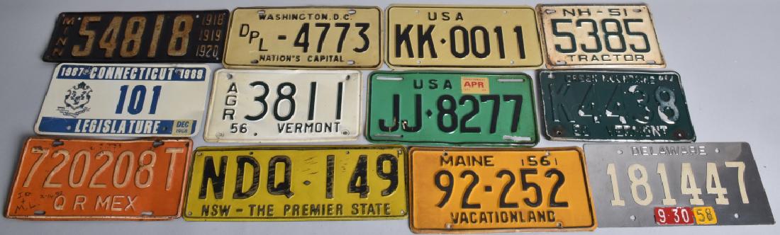 12- VINTAGE LICENSE PLATES (1 of 5)