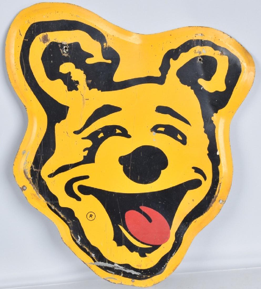 BEAR BRAKES diecut tin SIGN (1 of 2)