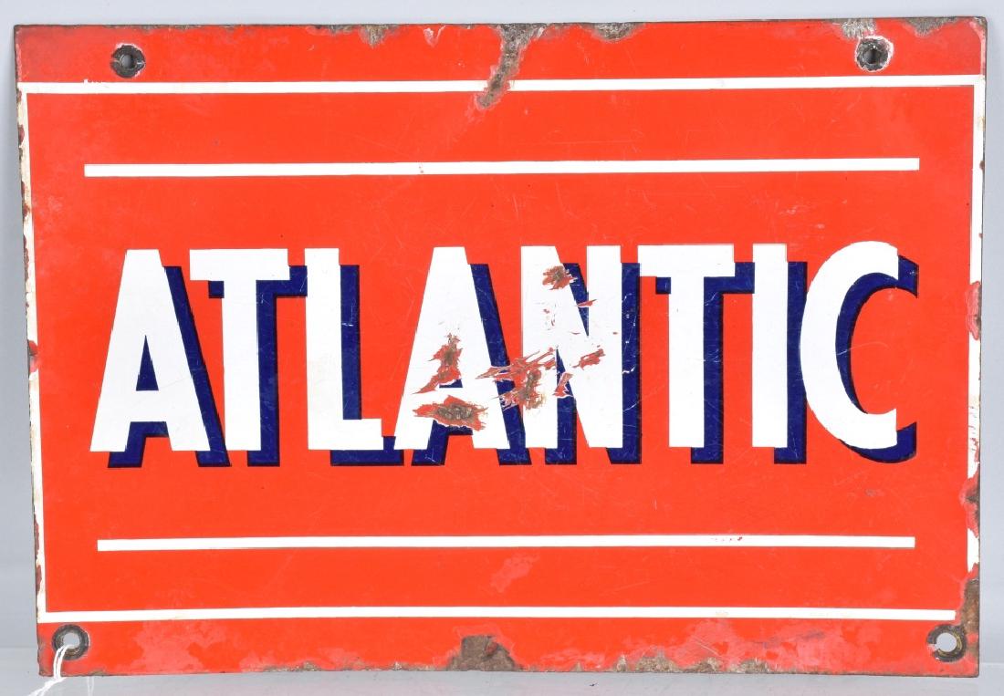 ATLANTIC GASOLINE PORCELAIN SIGN (1 of 2)