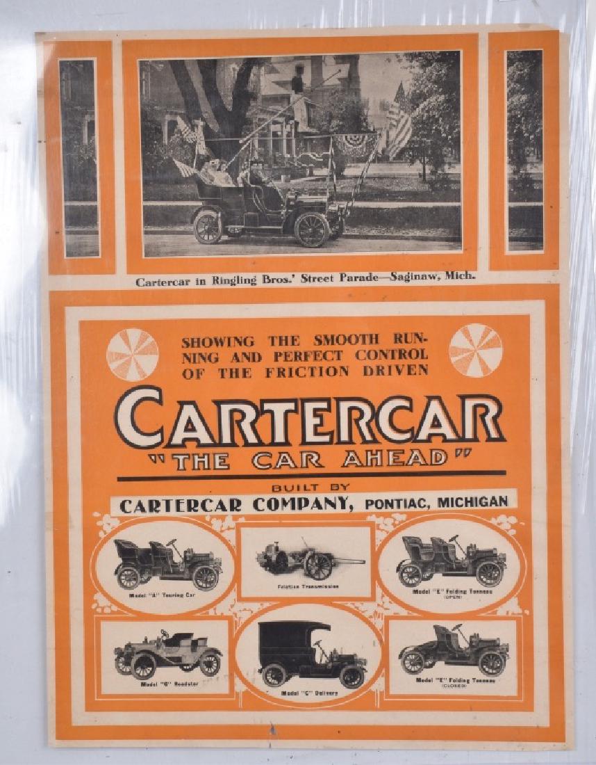 EARLY 1900s CARTERCAR ADVERTISING POSTER (1 of 4)