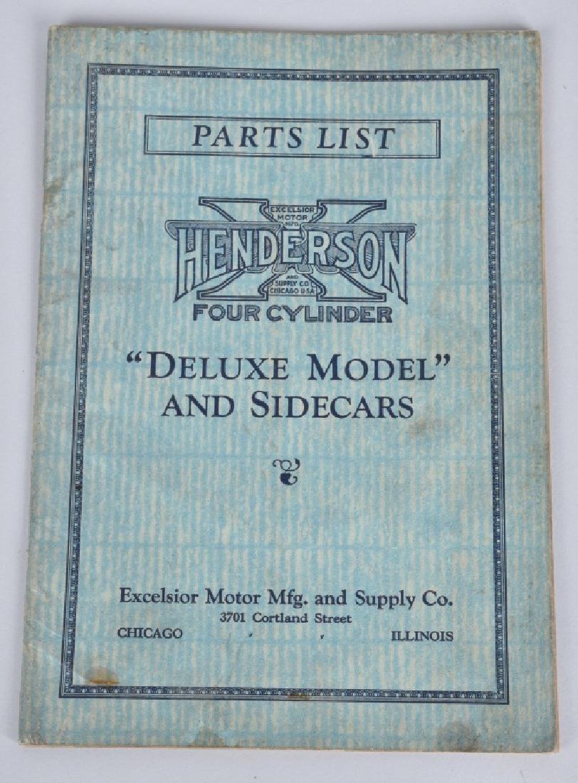 HENDERSON MOTORCYCLE PARTS LIST CATALOG (1 of 7)