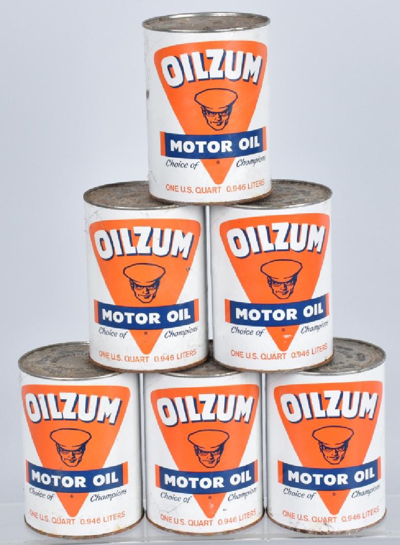 6- OILZUM MOTORCYCLE OIL 1 QUART CANS (1 of 3)
