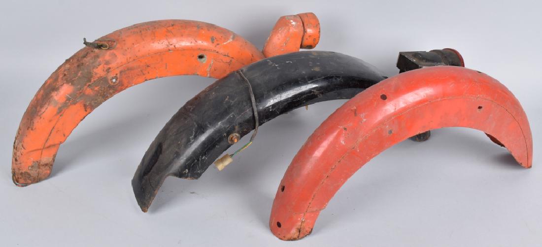 3-MOTORCYCLE FENDERS, VINTAGE: Nice lot with Harley Rapido and more. Condition varies, Good-Very Good