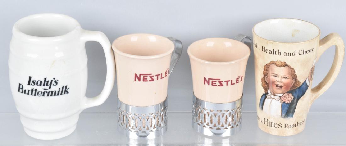 4-ADVERTISING MUGS, HIRES, ISALY'S and NESTLE'S (1 of 8)