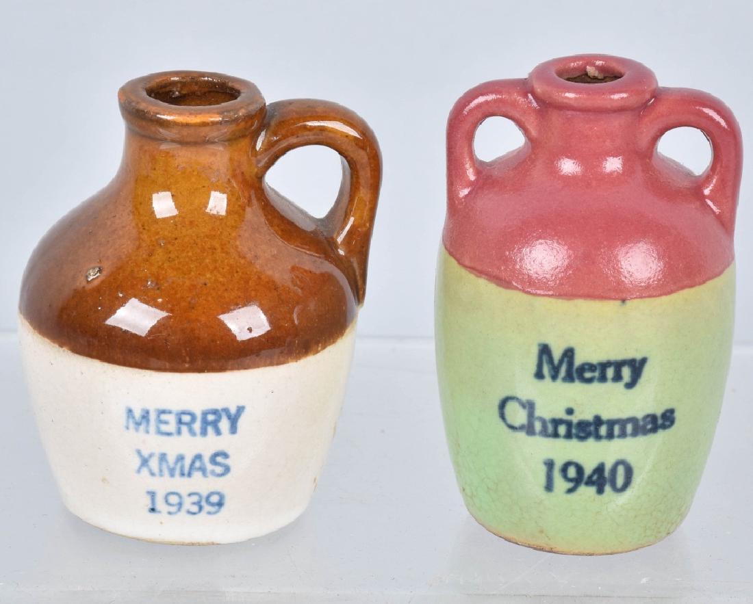 MERRY CHRISTMAS 1939 & 1940 UHL MINIATURE JUGS (1 of 2)