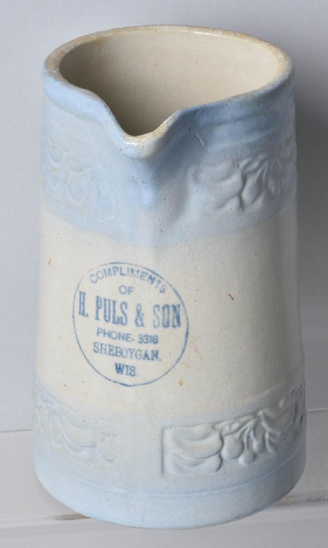 PULS & SON WISC. ADVERTISING STONEWARE PITCHER (1 of 5)