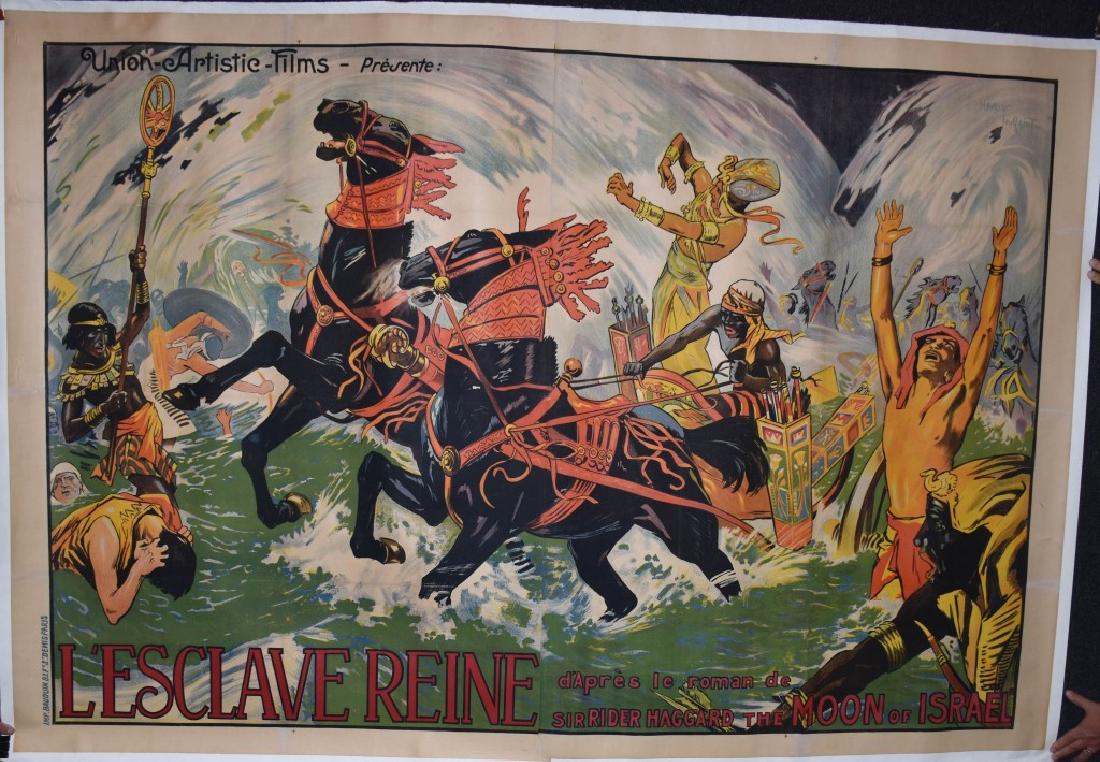 1924 FRENCH L'ESCLAVE REINE 3- SHEET MOVIE POSTER (1 of 9)