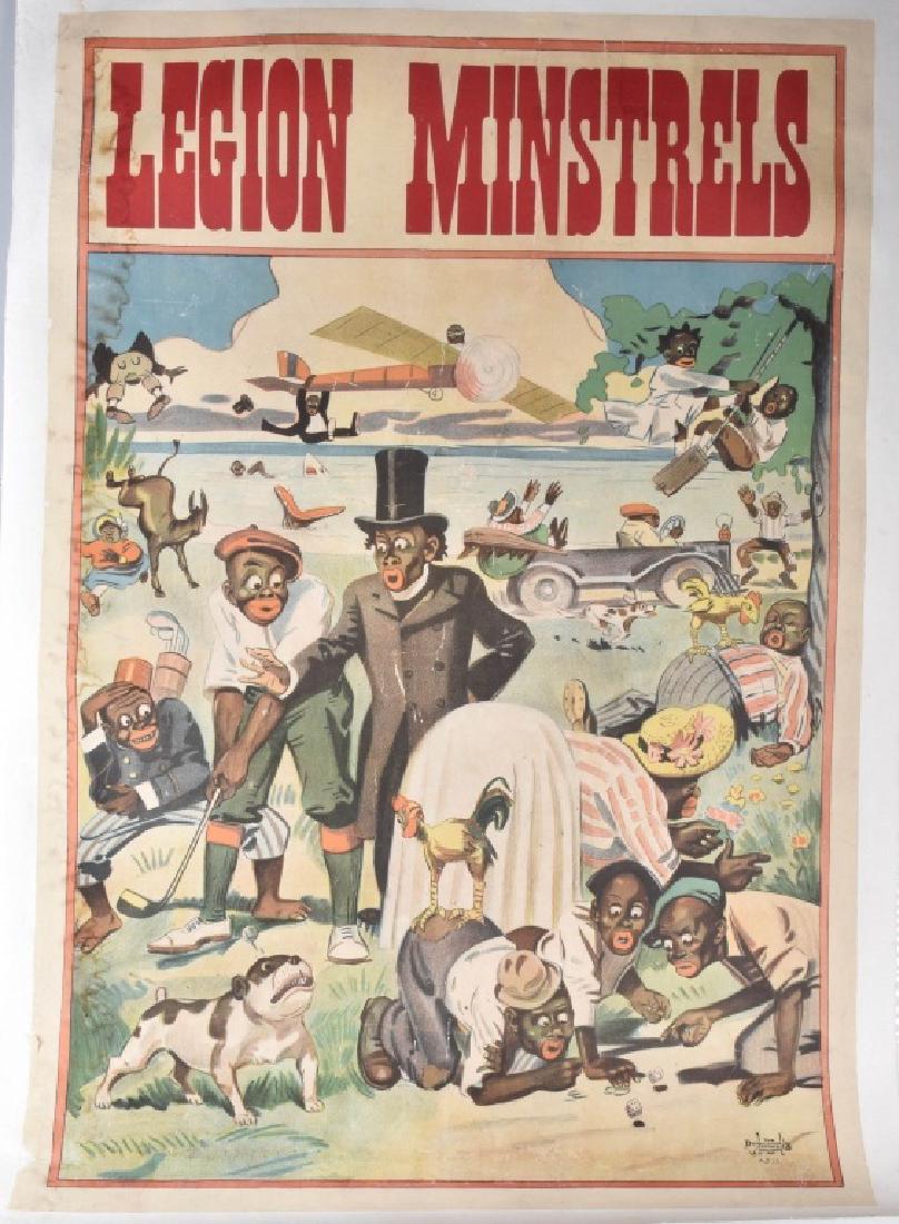 LEGION MINSTRELS ADVERTISING POSTER (1 of 5)