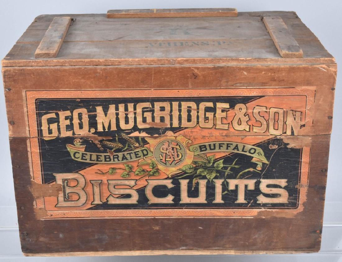 GEO. MUGRIDGE & SON, WOOD BISQUIT CRATE (1 of 4)