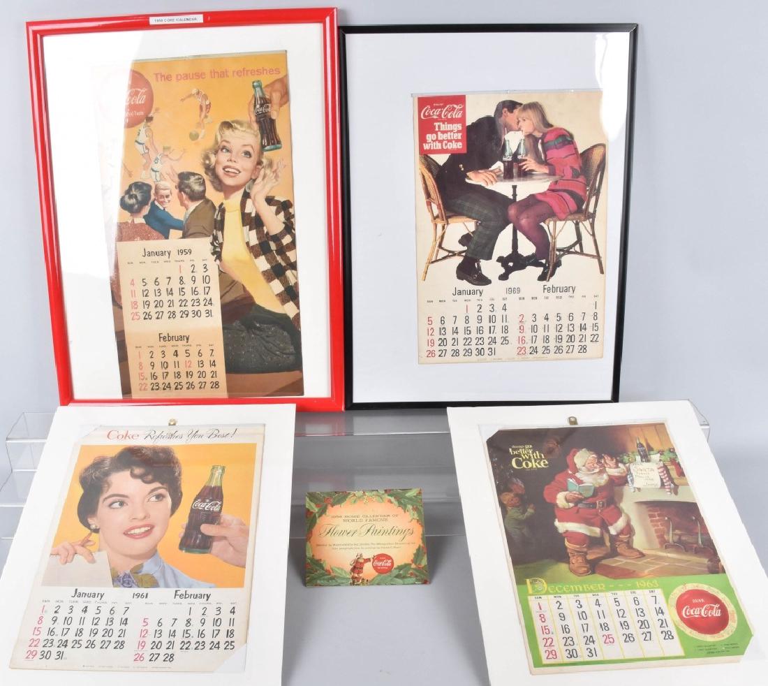 5-COCA COLA CALENDARS, 1956-1969 (1 of 7)