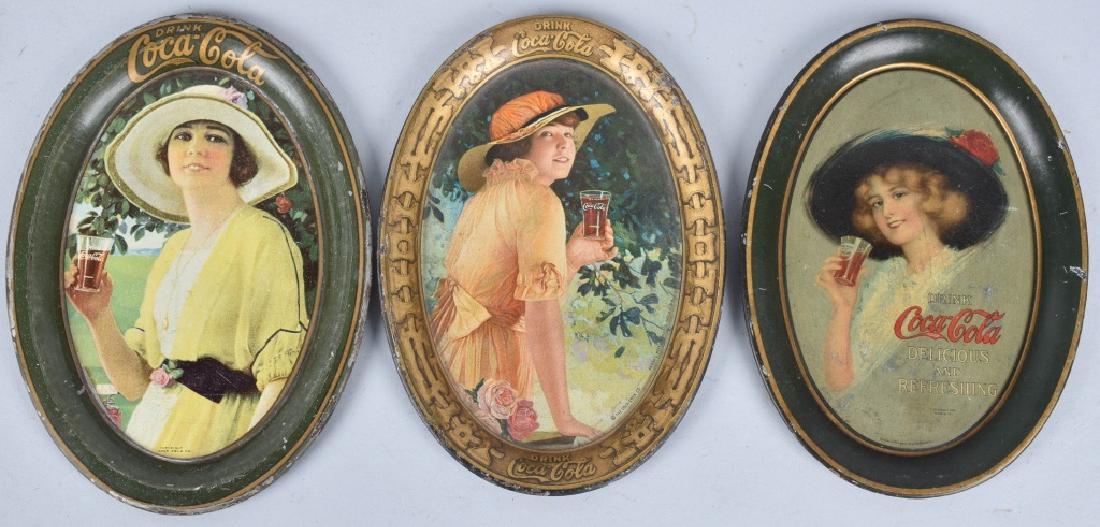 3-COCA COLA TIP TRAYS, 1912, 1916 and 1920 (1 of 5)