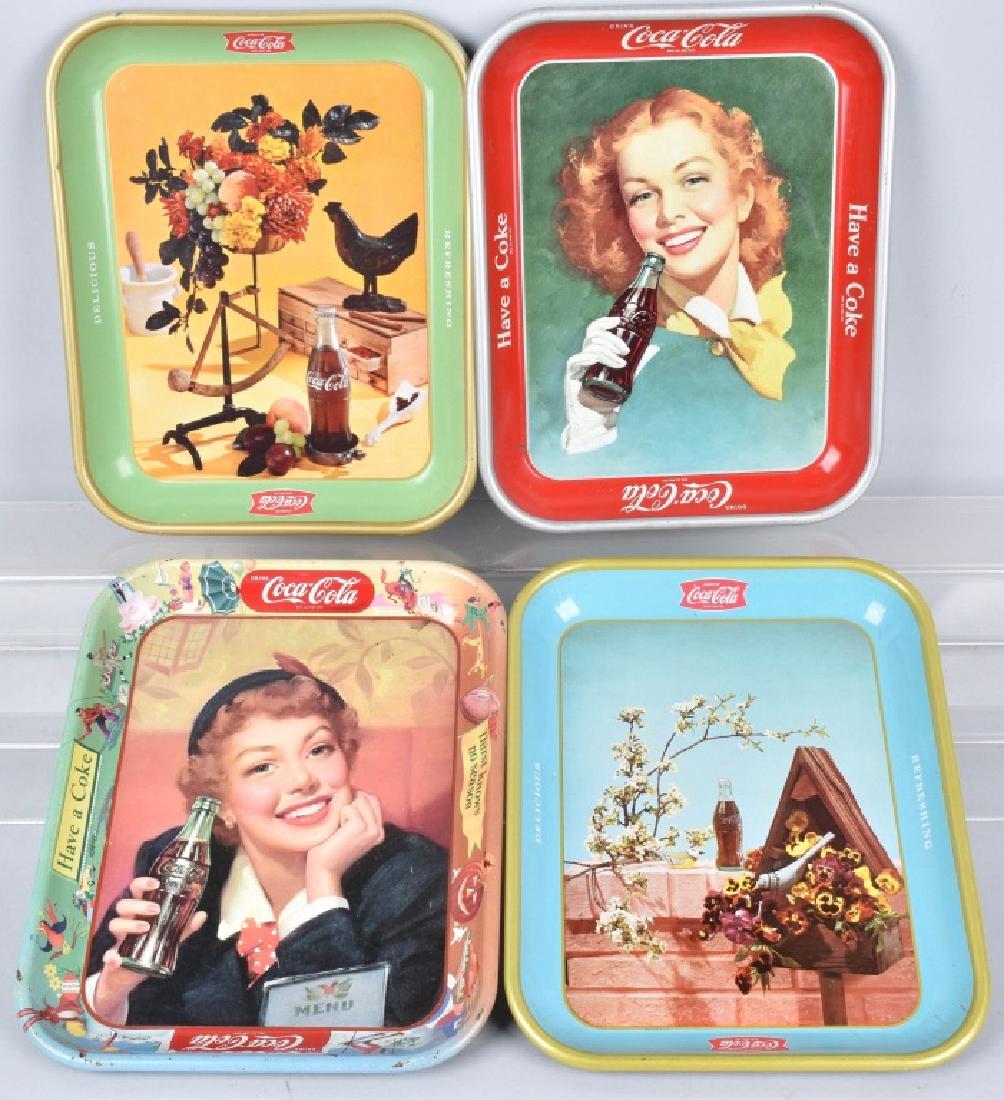4-COCA COLA SERVING TRAYS, 1948-1957 (1 of 3)
