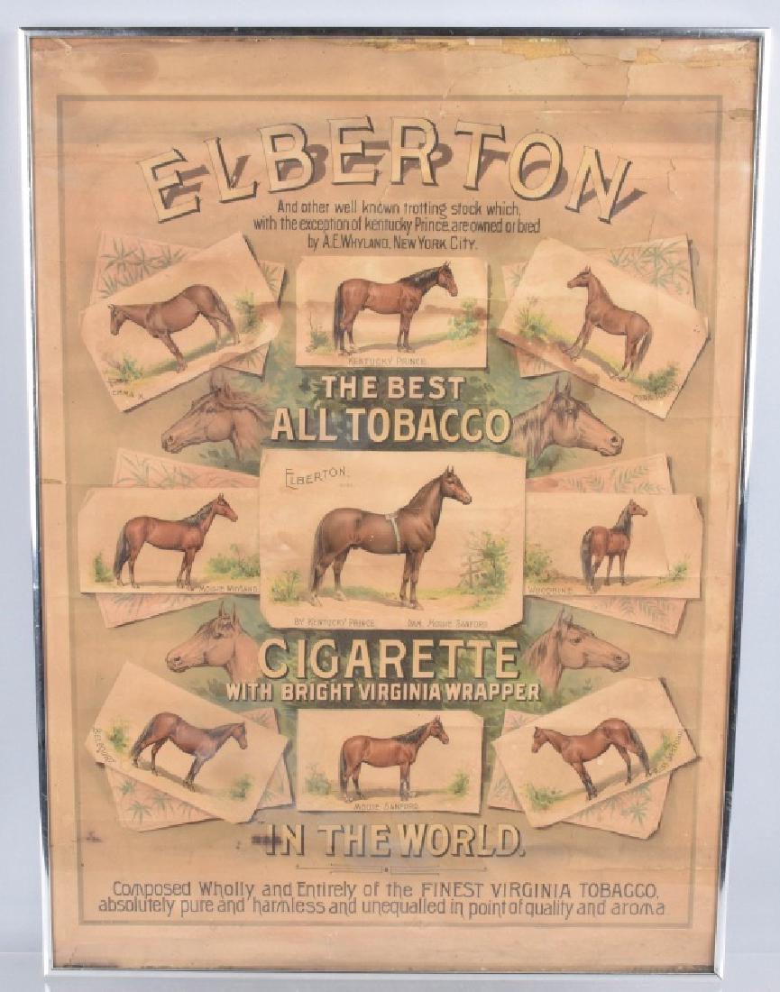 ELBERTON TOBACCO & CIGARETTE ADVERTISING POSTER (1 of 5)
