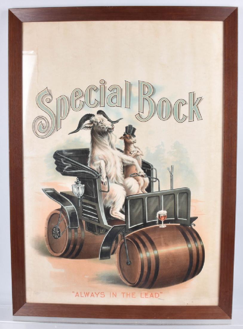 1910 SPECIAL BOCK BEER AUTO & GOATS POSTER (1 of 6)