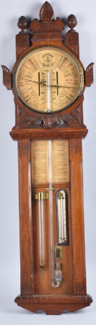 1800s TORICELLI IMPROVED WALL BAROMETER (1 of 7)