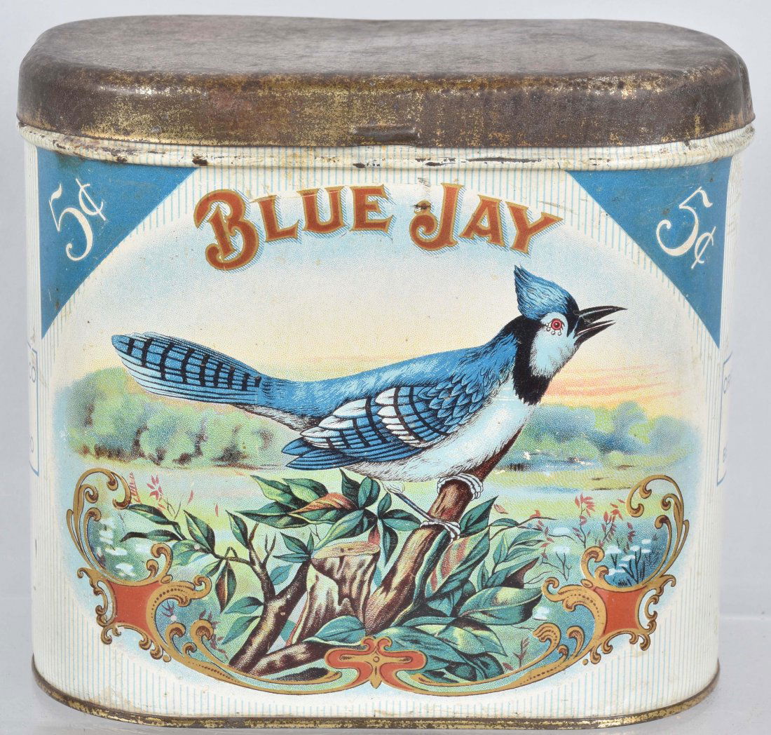 BLUE JAY 50 COUNT CIGAR TOBACCO TIN (1 of 4)