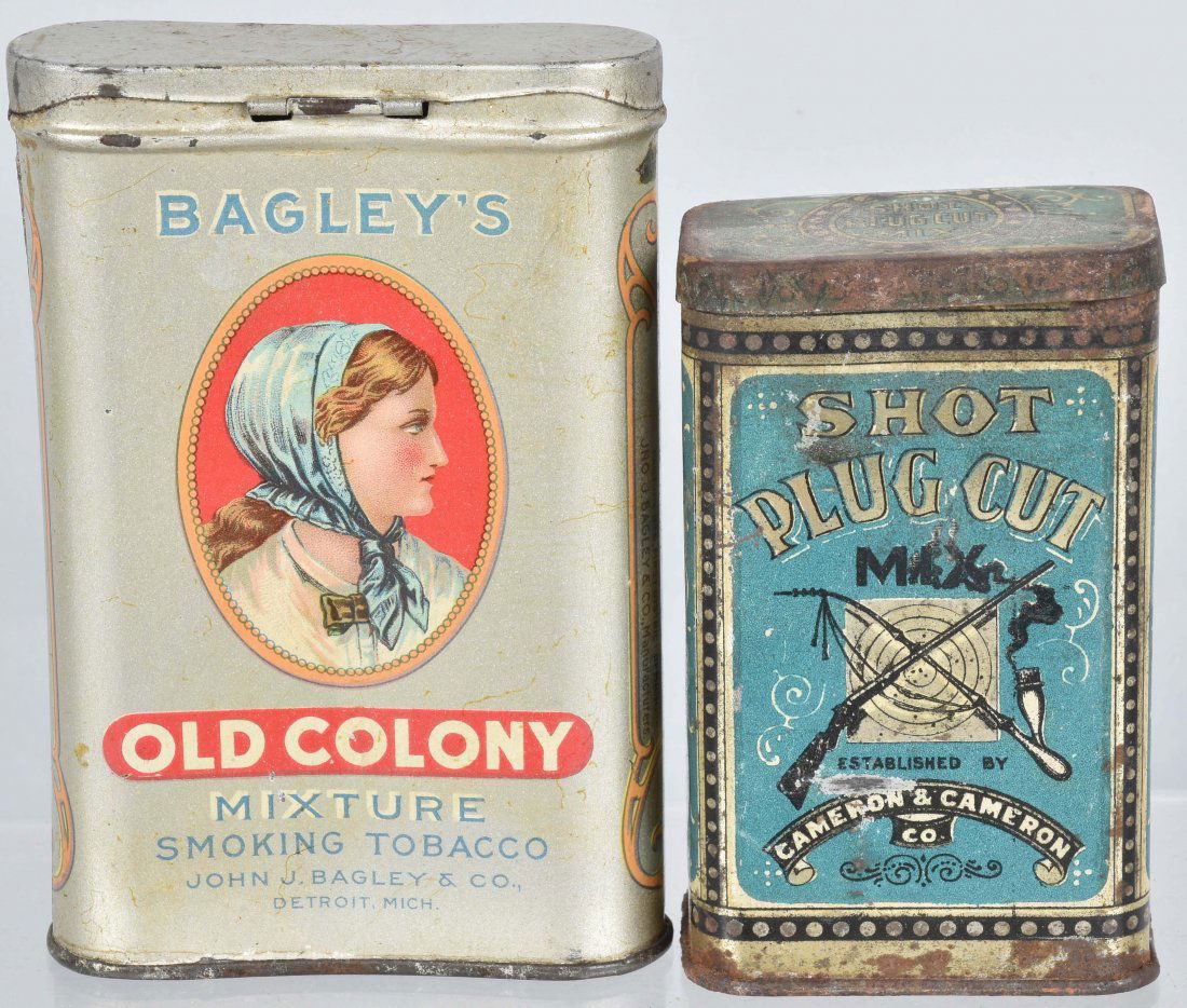 OLD COLONY & SHOT PLUG CUT TOBACCO TINS (1 of 4)