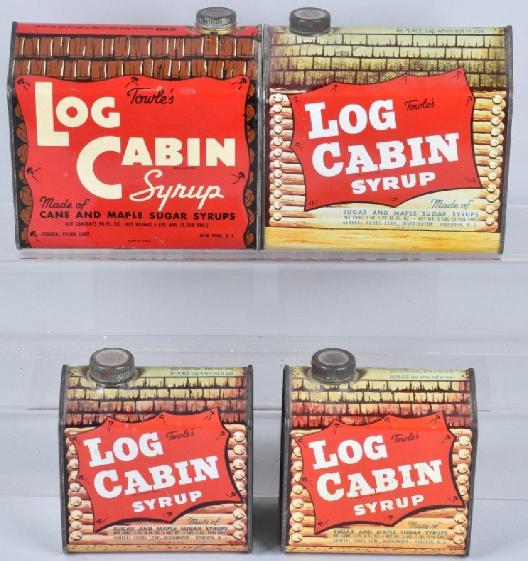 4- TOWLE'S LOG CABIN SYRUP TINS (1 of 3)