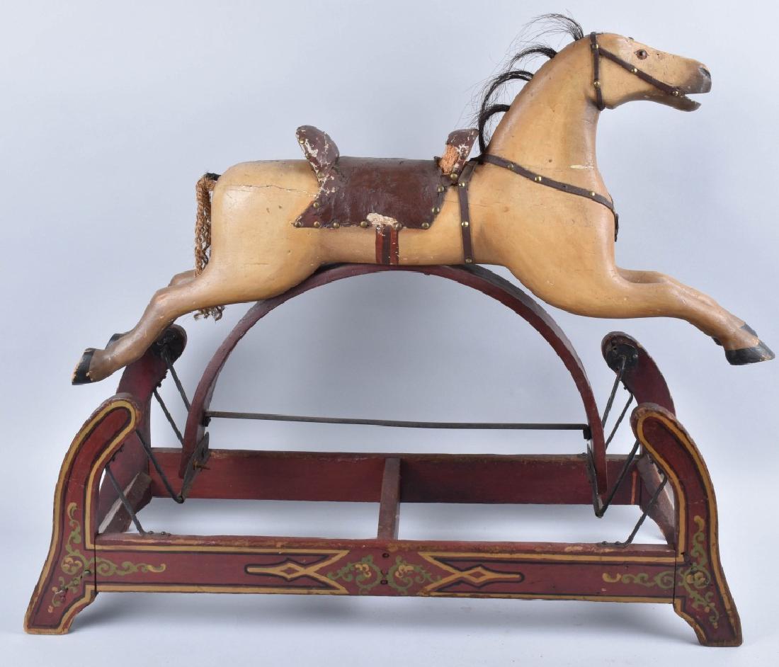 CONVERSE WOOD CARVED RIDE ON HORSE ON ROCKER (1 of 10)