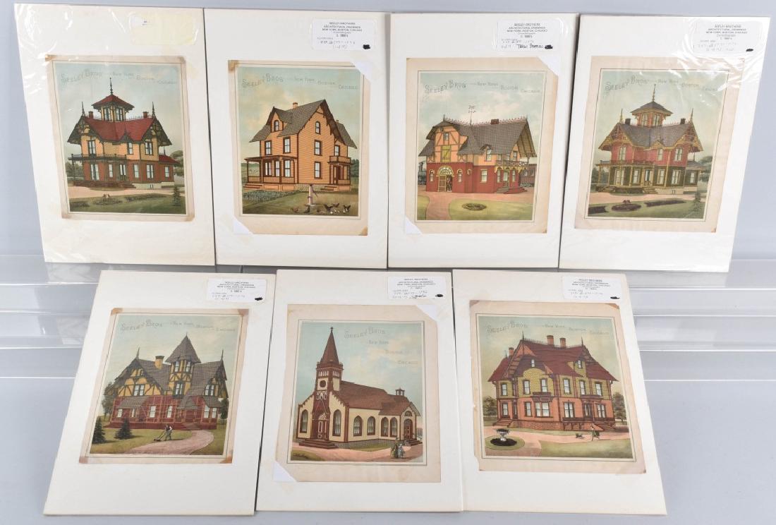 7-1880'S SEELEY BROS. ARCHITECTURAL PRINTS (1 of 5)