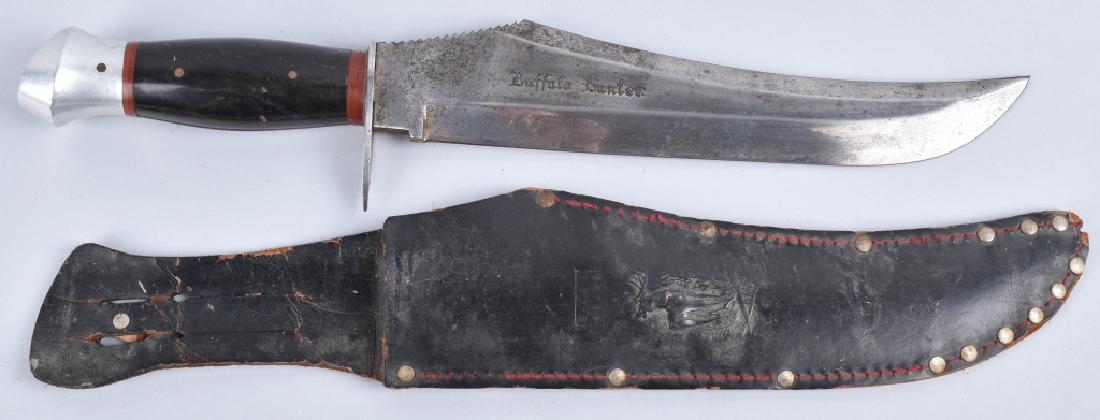 LARGE BUFFALO HUNTER KNIFE with SHEATH (1 of 6)