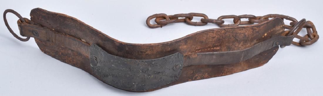 1857 FRANKLIN SUMMERS & COMBS SLAVE COLLAR (1 of 6)