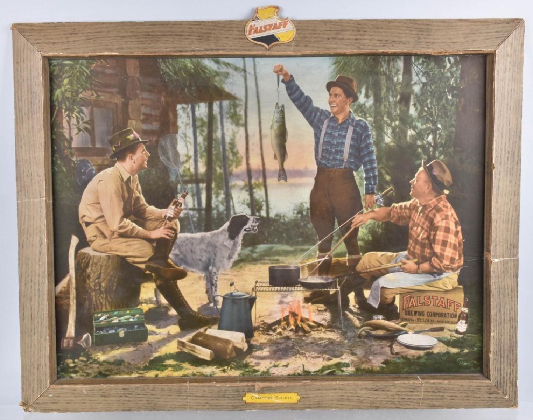 FALSTAFF BEER SELF FRAMED ADVERTISING SIGN (1 of 6)